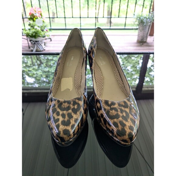 Easy Spirit AntiGravity Heels Womens Size 8.5 Leopard Print Pumps Patent Leather - Picture 2 of 13